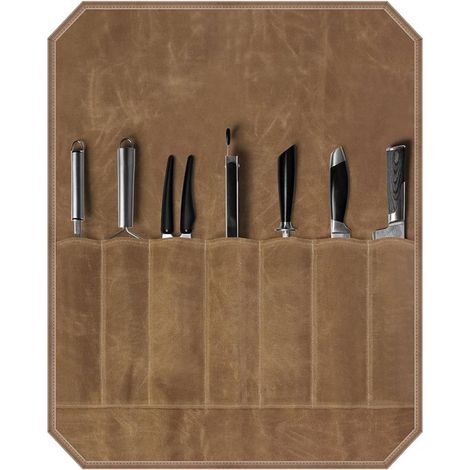 Borsa arrotolabile portatile per coltelli da chef, custodia pieghevole che può contenere fino a 12 coltelli (52x45 cm, coltelli esclusi). (1/5)
