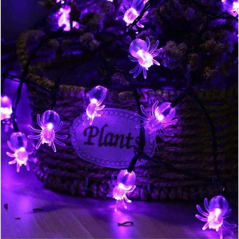 Guirlande lumineuse design à 50 LED – 7 mètres de guirlande lumineuse d'Halloween, étanche, pour décoration intérieure et extérieure – Idéale pour décorer terrasse, maison et tournesols.