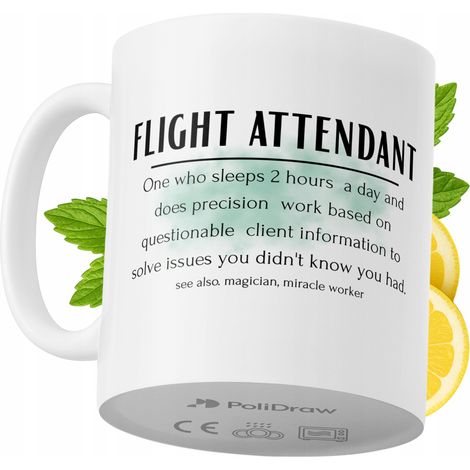 Lustiger Kaffee- oder Teebecher mit witzigem Textdesign für Flugbegleiterinnen und Flugbegleiter. Ideal für Geburtstage, Namenstage, Feiertage und besondere Anlässe. Hochwertiger Becher für Zuhause, B
