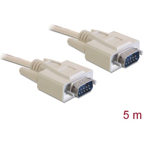 Delock cable rs-232 serial sub-d9 male / male 5 m