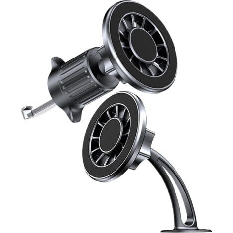 Aimant de Support de téléphone pour Le Ventilateur de Voiture, Support de téléphone magnétique pour la Voiture - Évent de Support de Berceau réglable (1/5)