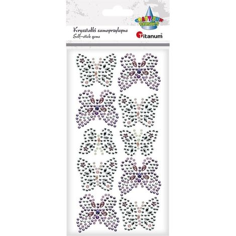Papillons en cristaux autocollants (10 pièces)