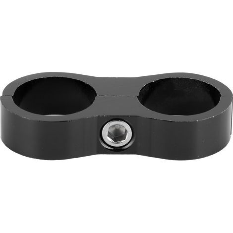 12AN Hose Splitter Clamp Divider Clip Aluminum Alloy Fitting Adapter for Oil/Fuel Hose Line Black (1/5)