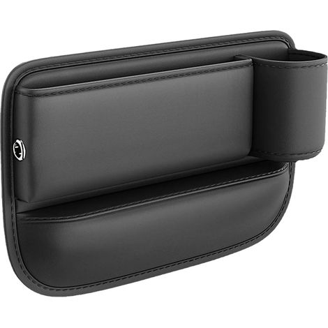 (Gobelet d'eau à droite) Organisateur d'espace pour siège auto Accessoires intérieurs de voiture Combleur d'espace pour siège avant Compatible avec Huawei, Samsung, Redmi, BMW et VW (1/5)