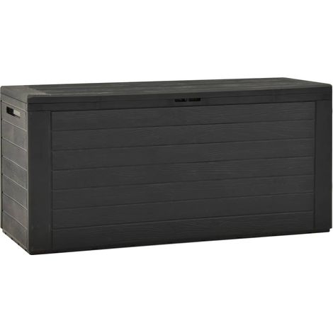 Coffre boîte meuble de jardin rangement 116 x 44 x 55 cm anthracite