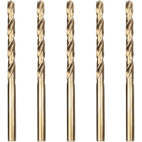 HSS-Co 5.5mm x 93mm x 5pcs Foret Hélicoïdal Professional Forets à Métaux en Acier Inoxydable, Standard DIN 338 (1/5)