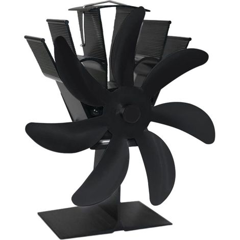 Accessoires pour cheminée et poêle, ventilateur de cheminée économique, 7 ventilateurs de circulation de bois, brûleur à bois chaud pour une distribution efficace de la chaleur, bûches/bois de chauffa (1/5)