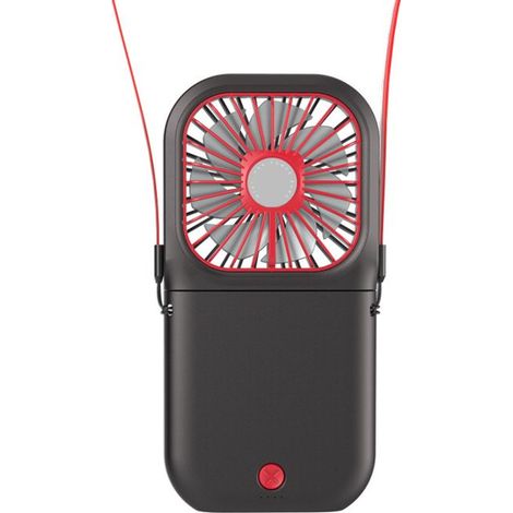 Mini ventilatore da collo Follie - Interfaccia USB - Ultraportatile - Silenzioso - Multifunzionale - Nero (1/4)
