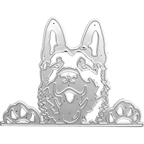 Niedliche Hunde-Stanzformen, Metall-Stanzformen, Prägeschablone für die Herstellung von Geburtstagskarten