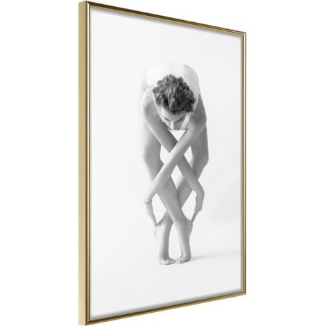 Affiche Murale Encadrée "Interlaced Body" 40 x 60 cm Or (1/2)