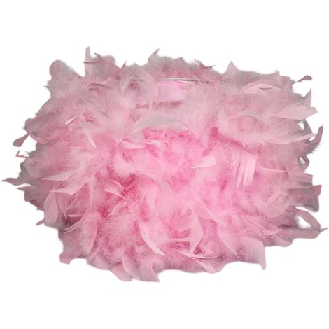 Abat-jour en plumes pour lampadaire, lampe de chevet tendance, créatif et fait main, lampe de table (1/5)