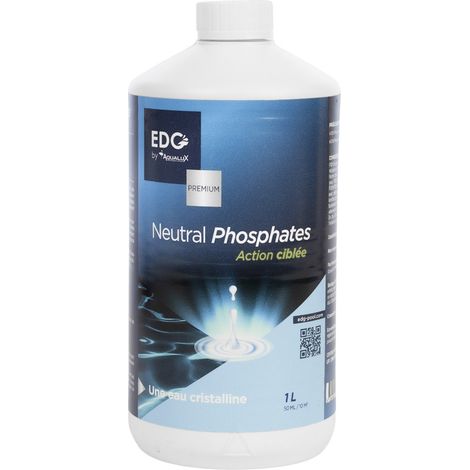 Neutral Phosphates Piscine - Stop Phosphates Algues Vertes Piscine - Bidon 1L - Edg by Aqualux