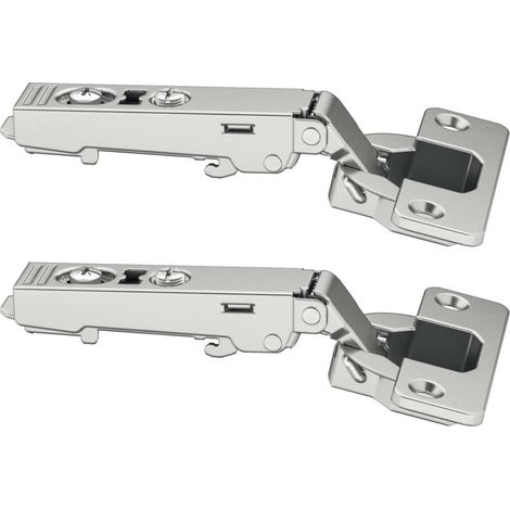 Set di 2 cerniere Metalla 110 SM 105° – Montaggio a superficie senza ammortizzatori – Foratura 52/5,5 mm – Spessore porta 14-26 mm (1/4)