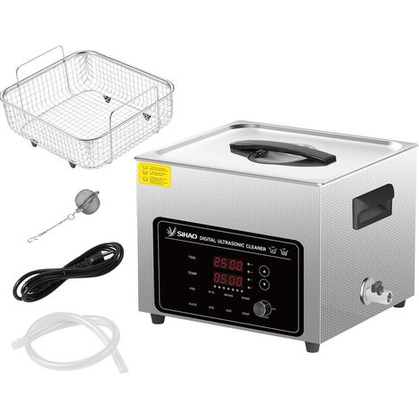 SIHAO 15L 7 niveaux Nettoyeur à ultrasons numérique avec chauffage et minuteur de 360W, puissance de 450W, Degas pour bijoux, lunettes, utilisation domestique (1/5)
