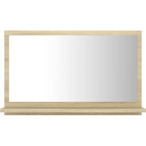 Maison Exclusive - Miroir salle de bain Chêne sonoma 60x10,5x37 cm Bois ingénierie (1/5)