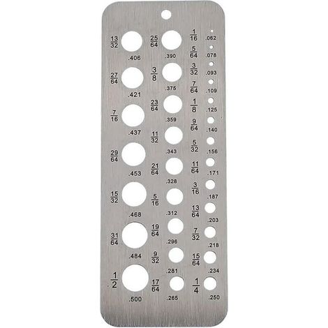 Jauges métriques de perçage en acier inoxydable 1-13 mm Outil de mesure pour écrous métriques, boulons et filetages (1/5)