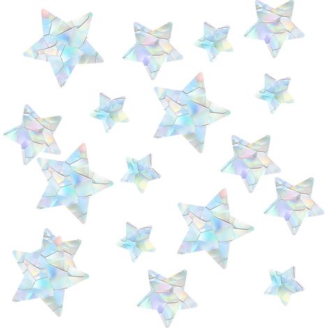 Autocollants pour fenêtres, lot de 84, étoiles, autocollants pour fenêtres, capteurs solaires, anti-chocs, autocollants pour la cuisine, la chambre, le salon, décoration (1/5)