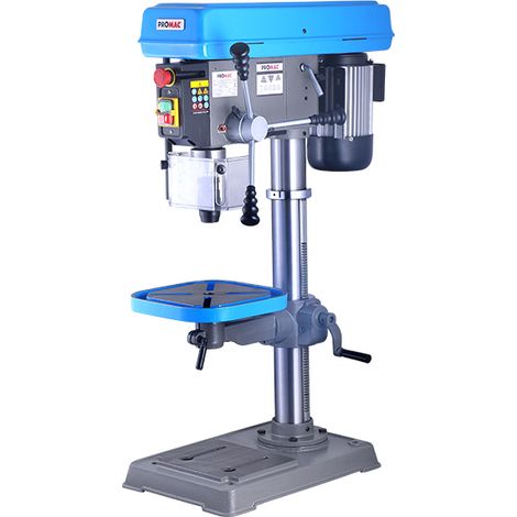 Promac – Perceuse à colonne 230V JD3285M – Profondeur de perçage 50mm – Vitesse variable 500-2500 tr/min – Mandrin auto-serrant 16mm (1/2)