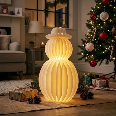 Light Up Snowman Paper Decoration (1/2)