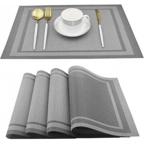 Tovaglietta rettangolare Ecarla argento 45x30cm MP34S 1 pz. (1/3)