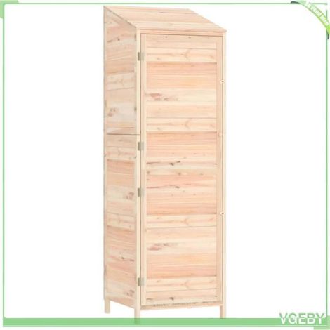 Remise de jardin en bois - FAFEICY - 152186 - Sapin massif - 55x52x174,5 cm - Grand espace de rangement (1/5)