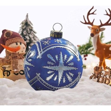 Boule de Noël gonflable géante, décoration intérieure et extérieure pour mariage, festival, cour, jardin avec pompe (B, 60 cm) (1/5)
