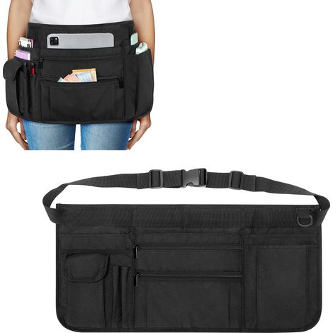Tablier de Serveuse avec Poches Multiples et Ceinture Réglable,Noir (1/5)