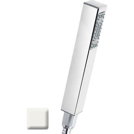 Douchette laiton jet de pluie CUBE blanc mat - Bossini B00255045 (1/2)