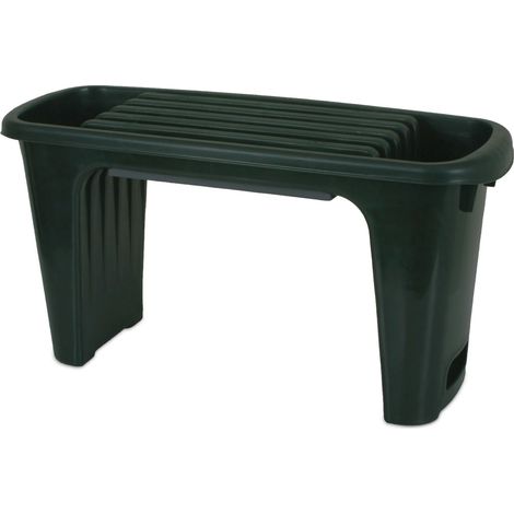 Kunststoff Garten Kniebank grün - 60 x 30 cm - Arbeitshocker mit Kniepolsterung