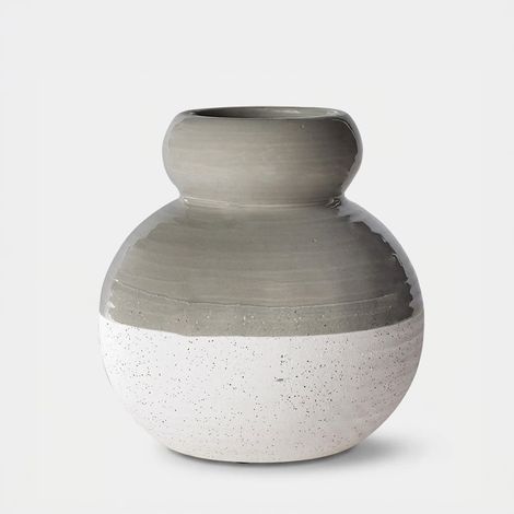Vaso decorativo in ceramica effetto pietra Itria (1/2)