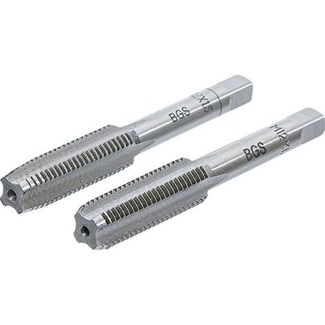 Taraud - M12 x 1.50 mm - Acier à outils GCr15 - Pour filetage métrique précis - Lot de 2