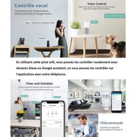 Prise Connectée - Non spécifié - 16A - Compatible Alexa et Google Home - Programmable - Télécommande App (1/4)