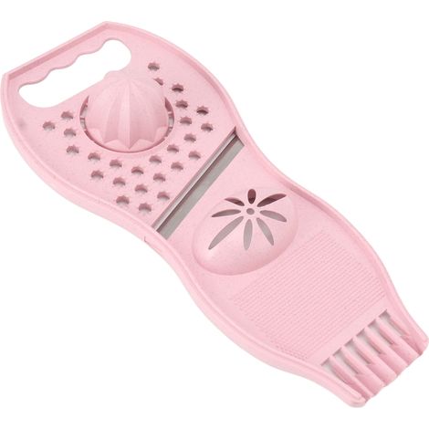 3-in-1 Zitronenpresse, multifunktional, Edelstahl, korrosionsbeständig, für Gemüse, rosa (1/5)
