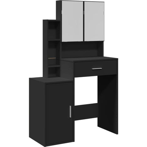 Maison Exclusive - Toeletta con Armadietto Nero 80x35x132 cm