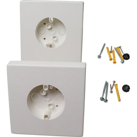 2 boîtes montage ventilateur plafond 80° – Kit support fixation 77,16lb avec vis, électricité (1/2)