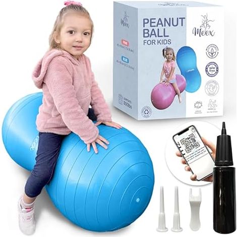 Ballon Sensoriel Forme D'Arachide - Pour Thérapie Physique Et Activités Motrices Chez L'Enfant - Assise Alternative Stabilisante - 65 cm - 1 Pièce (1/3)