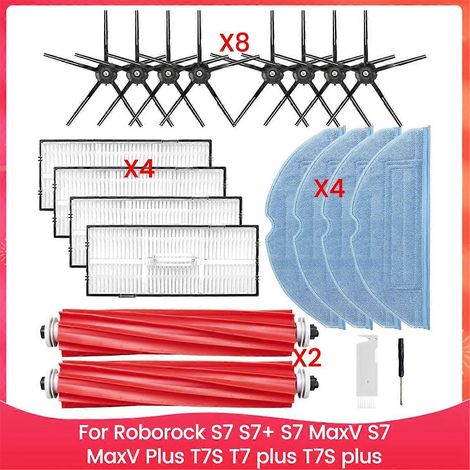 Kit d'accessoires pour aspirateur robot Roborock S7, S7+ et S7 MaxV : brosse (1/5)