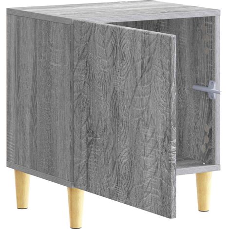 Comodino  Armadio da Notte  Mobiletto da notte Sonoma grigio 43 x 34,5 x 50 cm Legno ingegnerizzato (1/5)