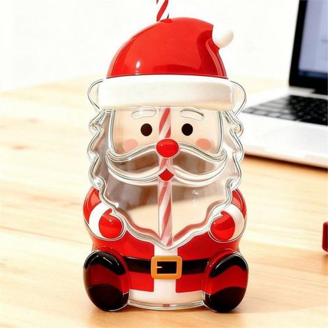 Gobelet En Verre - Forme Ours Noel - Pour Boissons Froides - 1 Pièce (1/5)