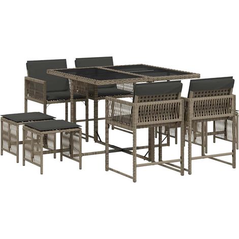 Garden Dining Set Grey, Dark Grey, Black vidaXL (1/5)