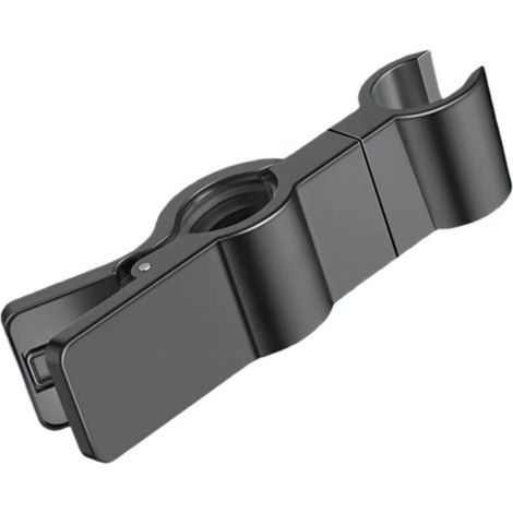 Clip-on shower holder made of zinc alloy, compatible with all shower heads, tool-free installation, 360° adjustable, high holding capacity, grey (1/5)