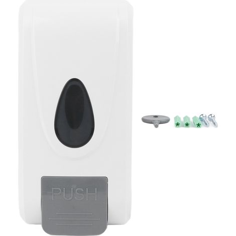 Distributeur de Savon Manuel 1L pour Cuisine et Salle de Bain - Fixation Murale, Remplissage Facile Sans Gouttes (1/5)