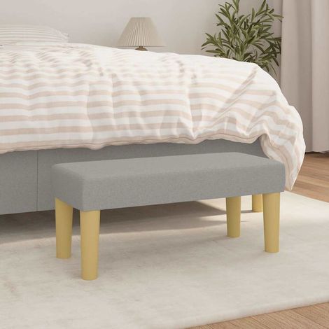 Banc - Banc de salon Banc de table Gris clair 70x30x30 cm Tissu BV325227 - BonneVie (1/5)