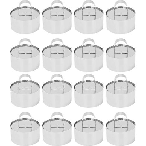 Kuchenring-Set mit 12 Stück, Mousse-Kuchenformen und Gebäck-Backring, Dessert-Ring-Set für Lebensmittelform (1/4)