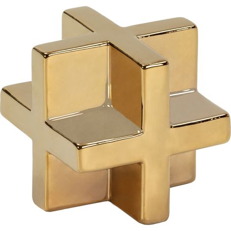 Figura 10X10X10 Ceramica Dorado (1/2)