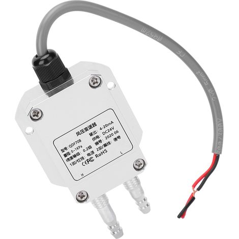 Transmetteur de pression du vent argenté, micro-composant électronique de haute précision, 4 × 20 mA, 24 V CC, 0,1 kPa (1/5)