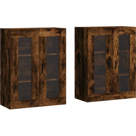 Maison Exclusive - Armarios de pared 2 uds madera de ingeniería r (1/5)