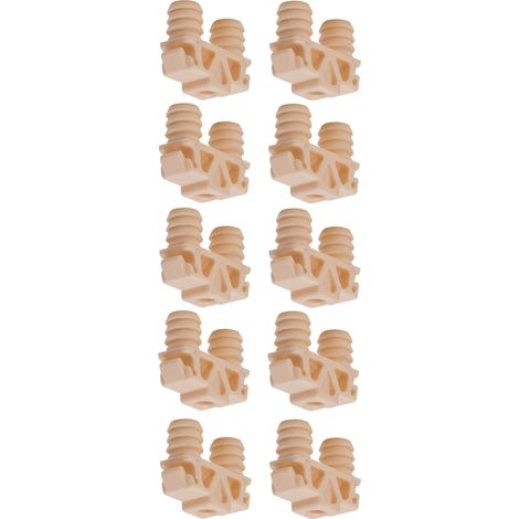 10x ferrure d'assemblage beige male en T connecteur fixation à visser bois meuble étagère porte panneau cuisine salon salle de bain assembleur (1/2)