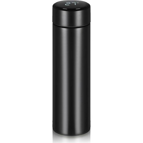 Borraccia termica da 500 ml, tazza da viaggio, acciaio inossidabile 304, bicchiere touchscreen intelligente, a prova di perdite, mantiene le bevande calde e fredde, borraccia sportiva per ciclismo, pa