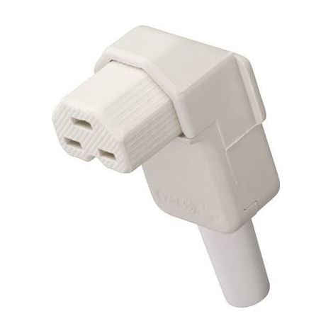 Kalthoff 156206 Connettore di alimentazione Presa angolata Tot poli: 2 + PE 16 A Bianco 1 pz. (1/2)